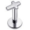 ASTM F136 Titanium Plain Cross Top Threadless Labret