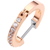 Rose Gold PVD ASTM F136 Titanium Clicker Earring with Cubic Zircon