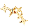 14K Gold Threadless Cluster of Stars with Cubic Zircon Push In Top