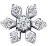 G23 Titanium Snowflake with Cubic Zircon Threaded Top