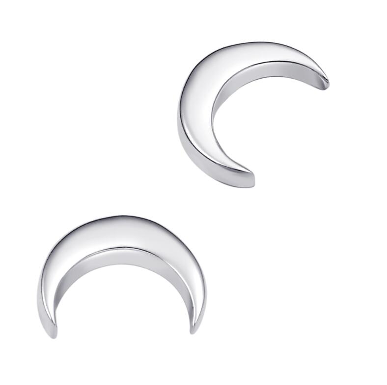 14K White Gold Crescent Push in Top Piercing