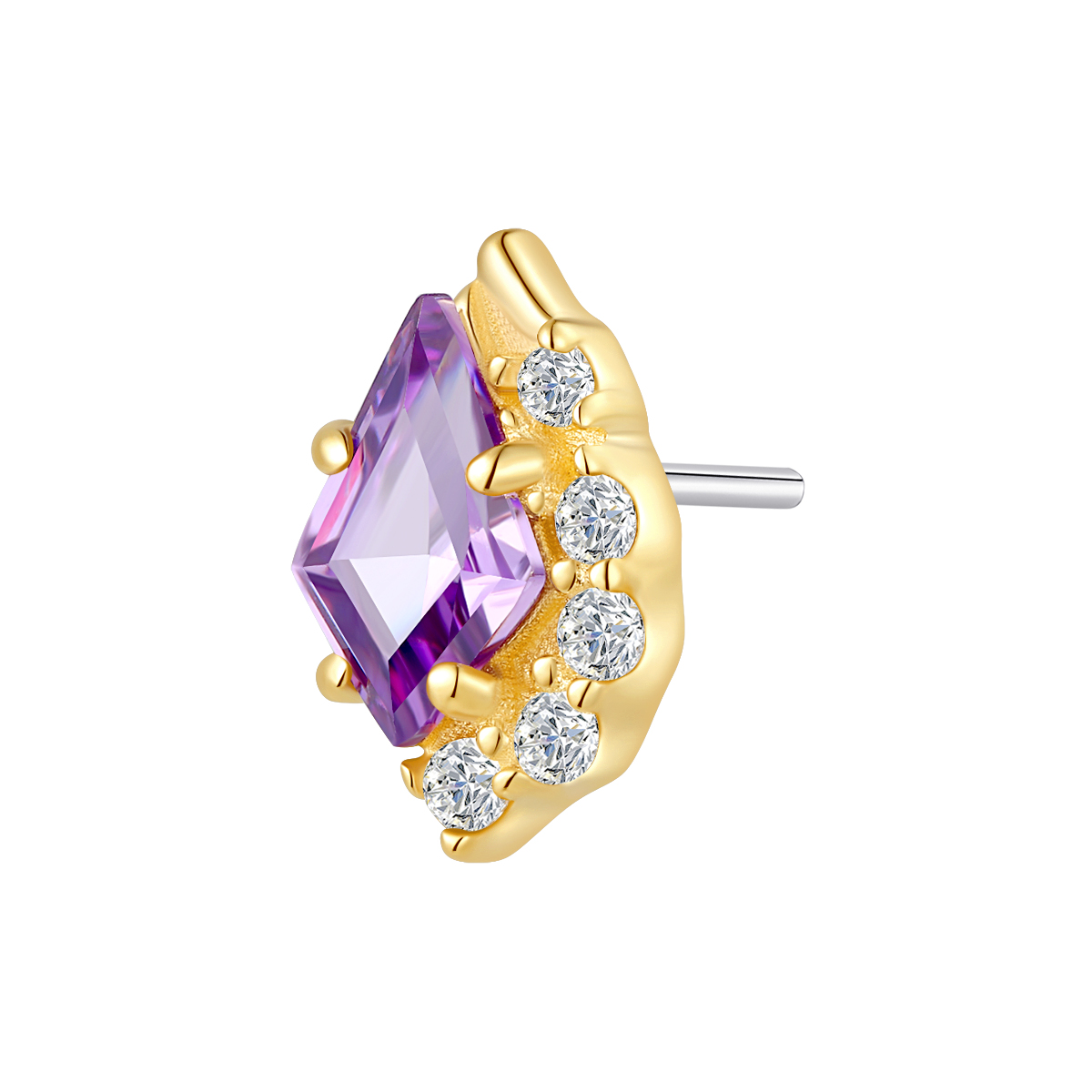 Eternal Metal 14K Solid Gold Kite Design Threadless Top