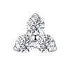 ASTM F136 Titanium Trintiy CZ Stones Threadless Top Piercing Jewelry 