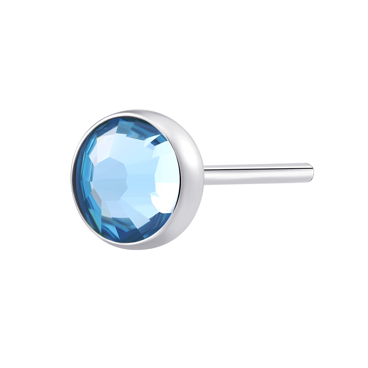 ASTM F136 Titanium Swarovski Stones Setting Threadless Top Piercing Jewelry 