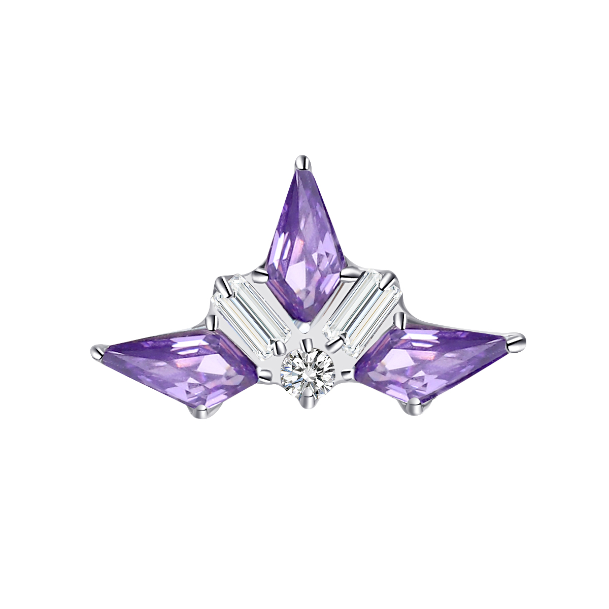 ASTM F136 Titanium Crown Shape Threadless Top