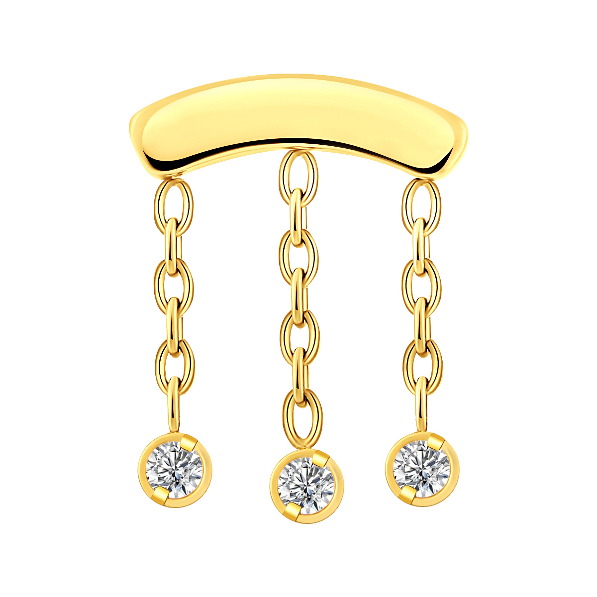 ASTM F136 Titanium Threadless Top with Chains