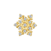 14K Solid Gold Snowflake Threadless Push In Piercing Jewelry 