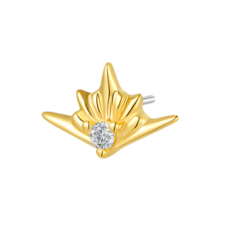 14K Solid Gold Threadless Tops Piercing Jewelry 