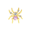 ASTM F136 Titanium Spider Shape Pink Zircon Threadless Top