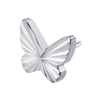 ASTM F136 Titanium Carving Butterfly Threadless Top Piercing Jewelry 