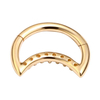  Eternal Metal 14K Yellow Gold Moon with CZ Segment Ring Piercing Jewelry