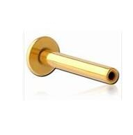 PVD Gold Plated Over Titanium Threadless Labret Post Bar Base