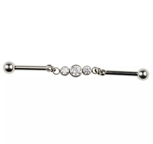 Titanium Threadless Push in Industrial barbell earring Connector Piercing