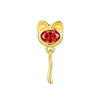 14K Solid Gold Cat Internally Labret Stud Jewelry 