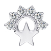 Eternal Metal Star Threaded Top Piercing Jewelry