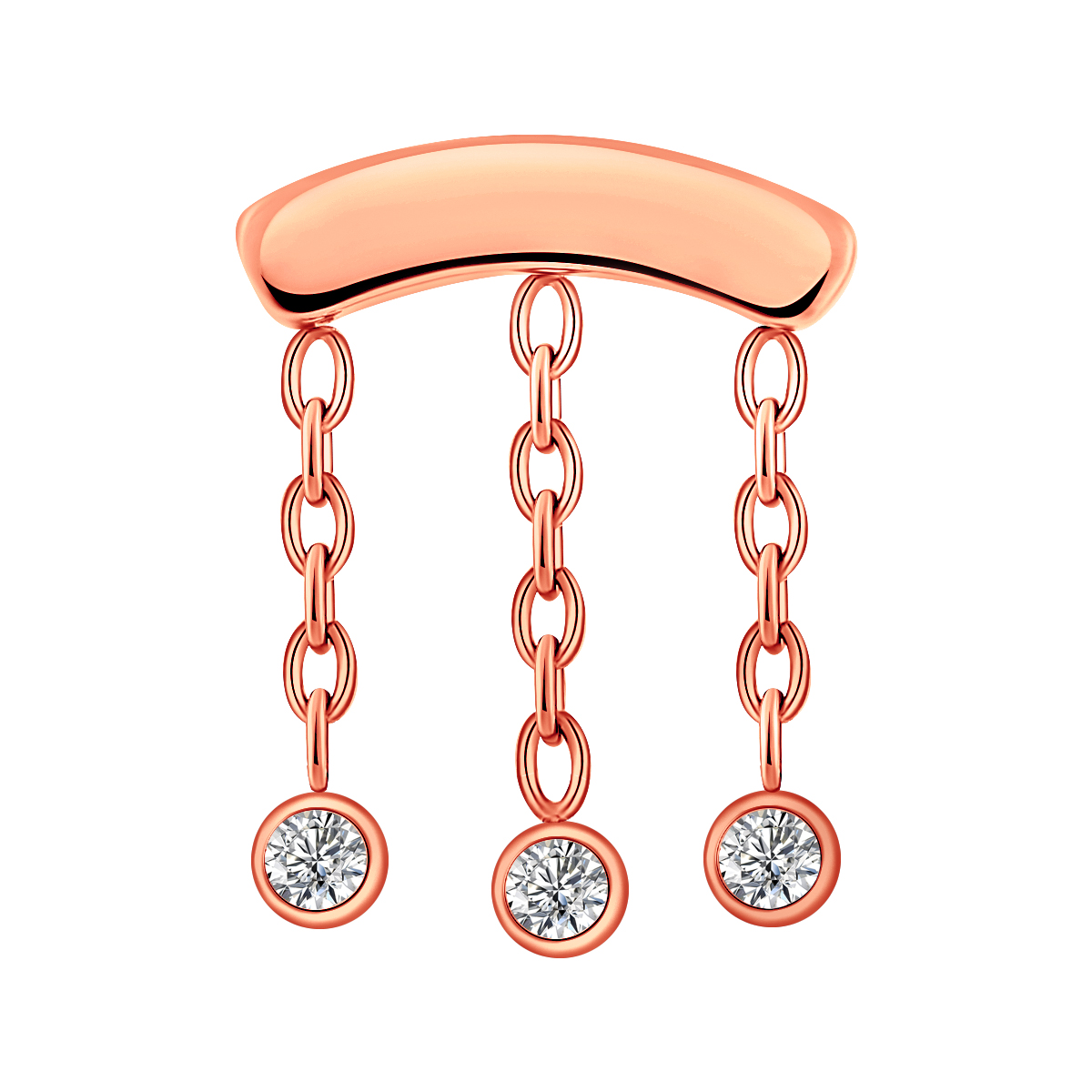 ASTM F136 Titanium Threadless Top with Chains