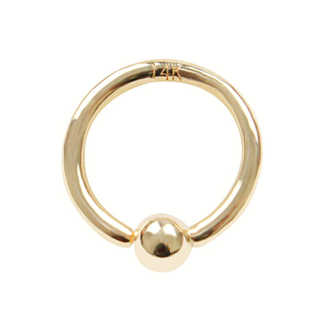 14KT Solid Gold Seamless Captive Bead Piercing Rings