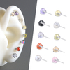ASTM F136 Titanium Colourful Zircone Ball Threadless Top Piercing Jewelry 