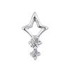 ASTM F136 Titanium Internally Threaded Top Chrismas Star with Shinning 5A CZ