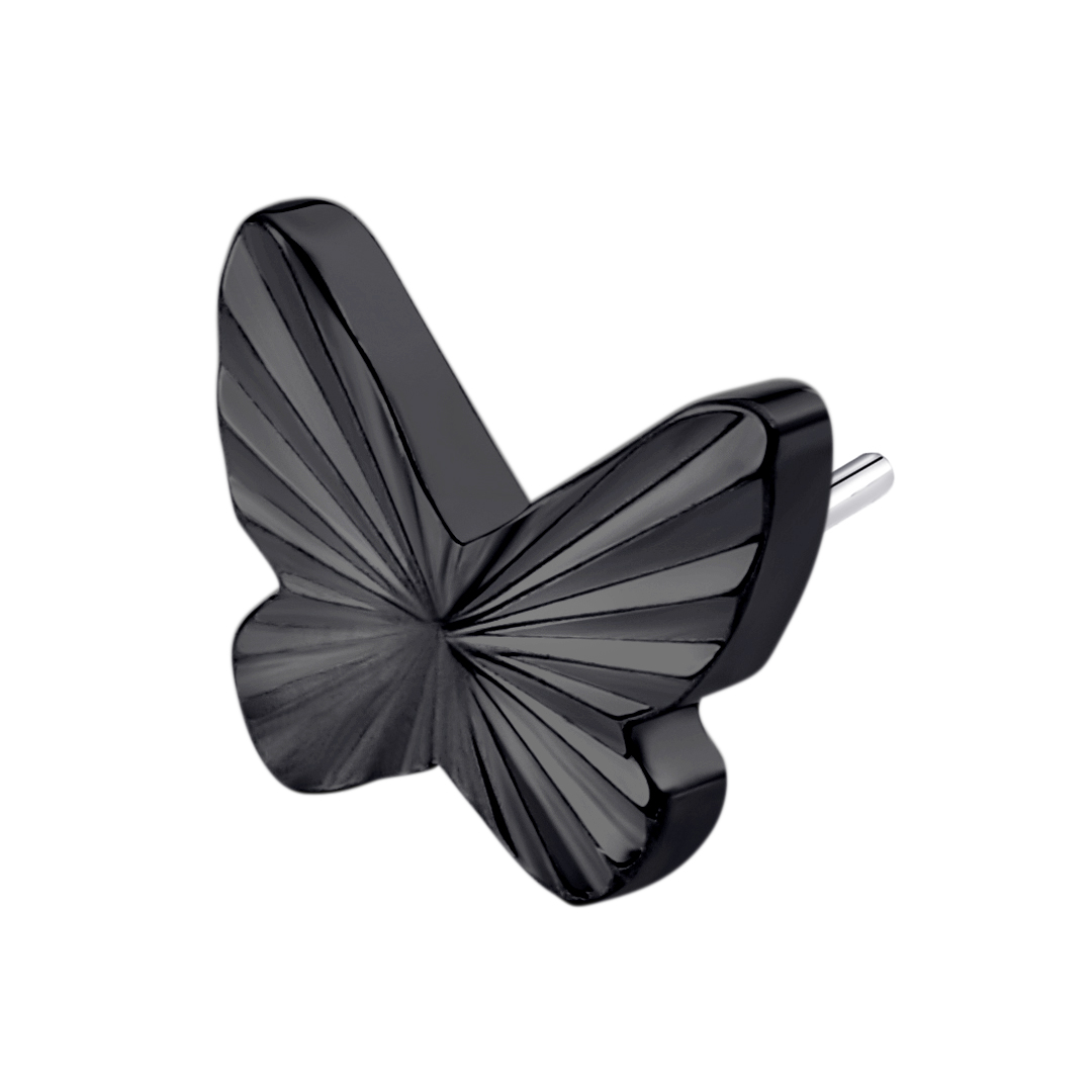 ASTM F136 Titanium Carving Butterfly Threadless Top Piercing Jewelry 