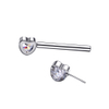 Eternal Metal ASTM F136 Titanium Threadless Prong CZ Heart Barbells Piercing Jewelry Nipple Piercing