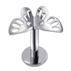 Butterfly Shaped ASTM F136 Titanium Internally Threaded Labret Studs