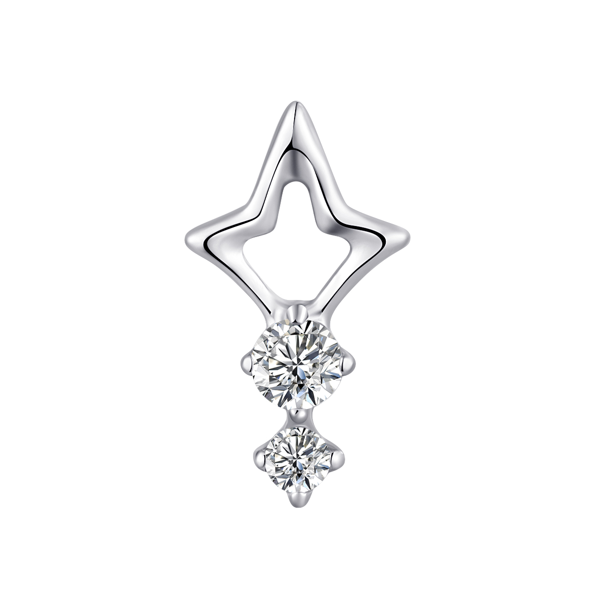 ASTM F136 Titanium Star Shaped Threaded Tops Piercing Jewelry 