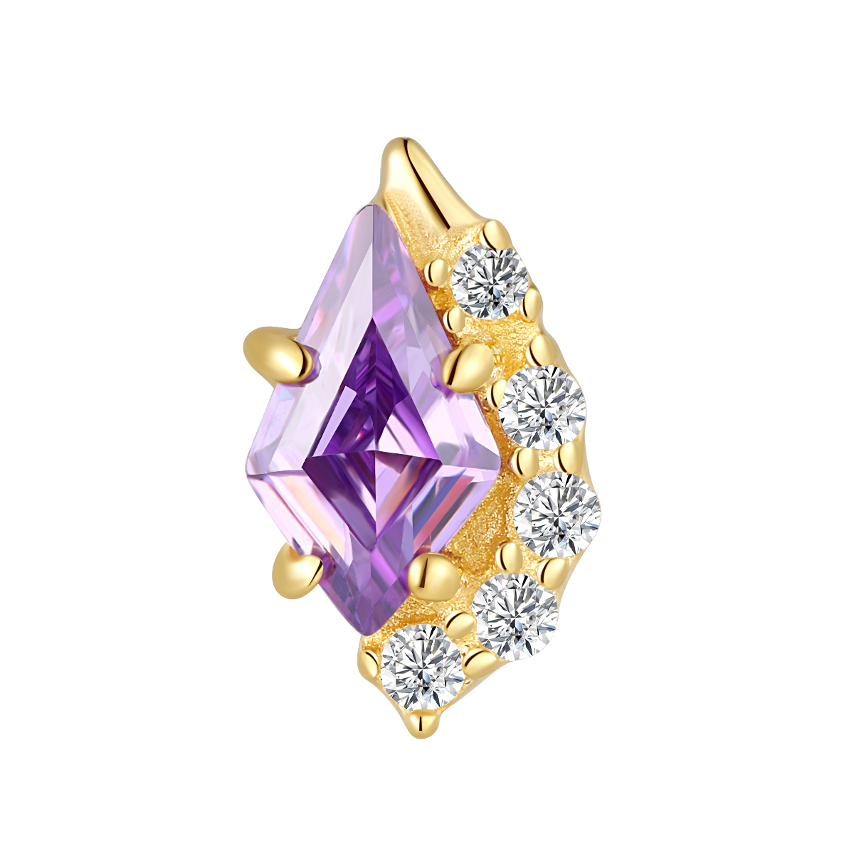 Eternal Metal 14K Solid Gold Kite Design Threadless Top