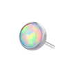 PVD gold ASTM F136 Titanium Round Opal Stone Threadless Top Piercing Jewelry 
