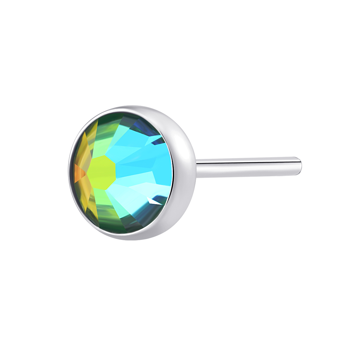 ASTM F136 Titanium Swarovski Stones Setting Threadless Top Piercing Jewelry 
