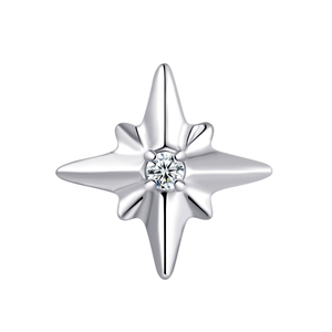 ASTM F136 Titanium Star Shaped Threaded Tops Piercing Jewelry 