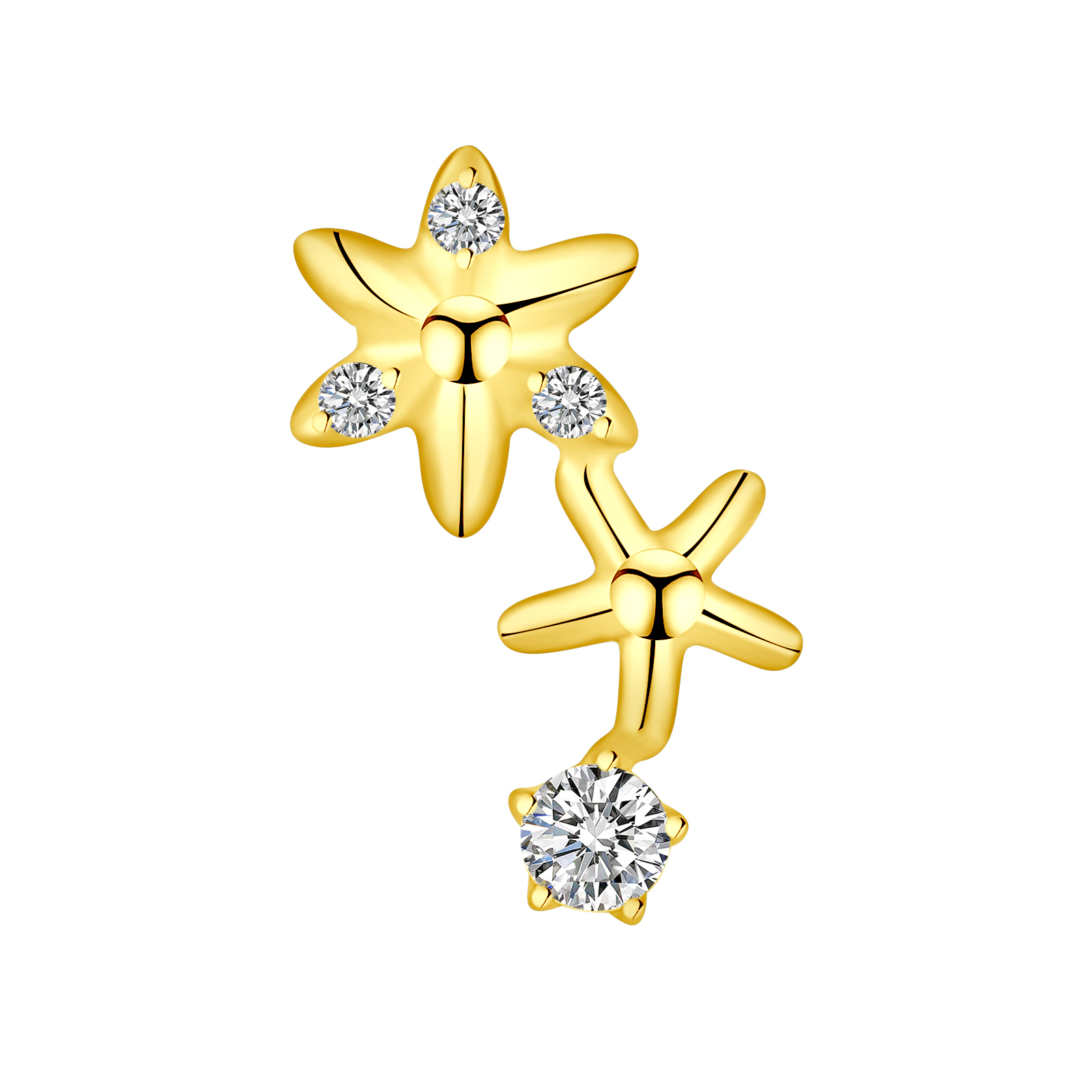 ASTM F136 Titanium Flower Cluster Shape Threadless Top