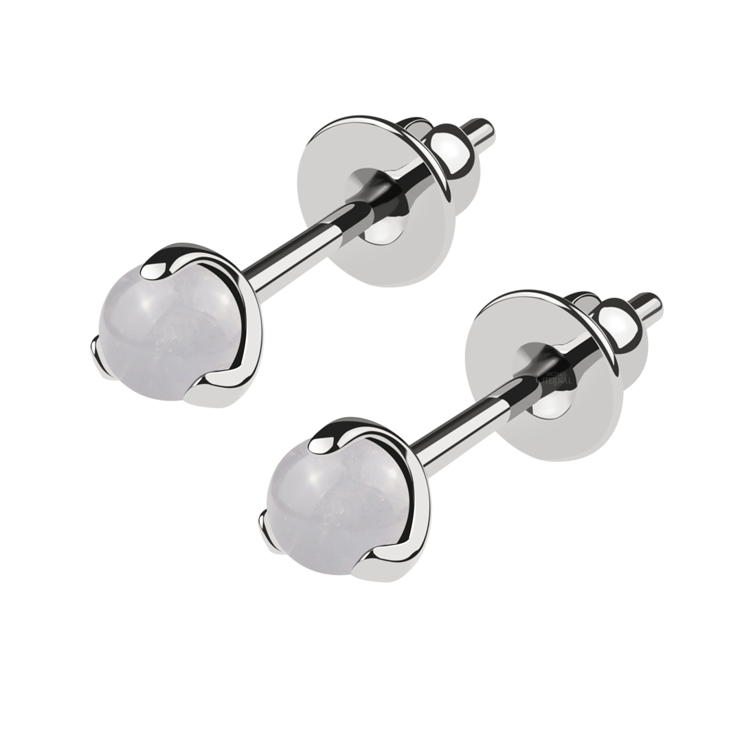  Titanium Piercing Earring with Amethyst ball