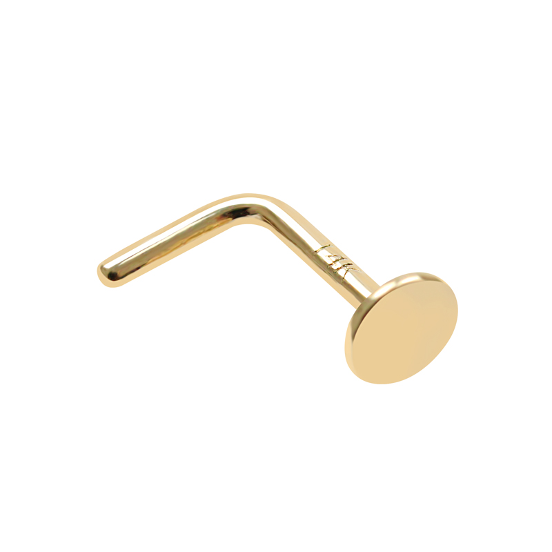 Gold Disc Nose Ring
