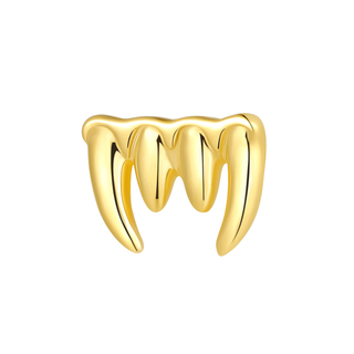 14K Solid Gold Shark Teeth shaped Threadless Tops Piercing Jewelry 