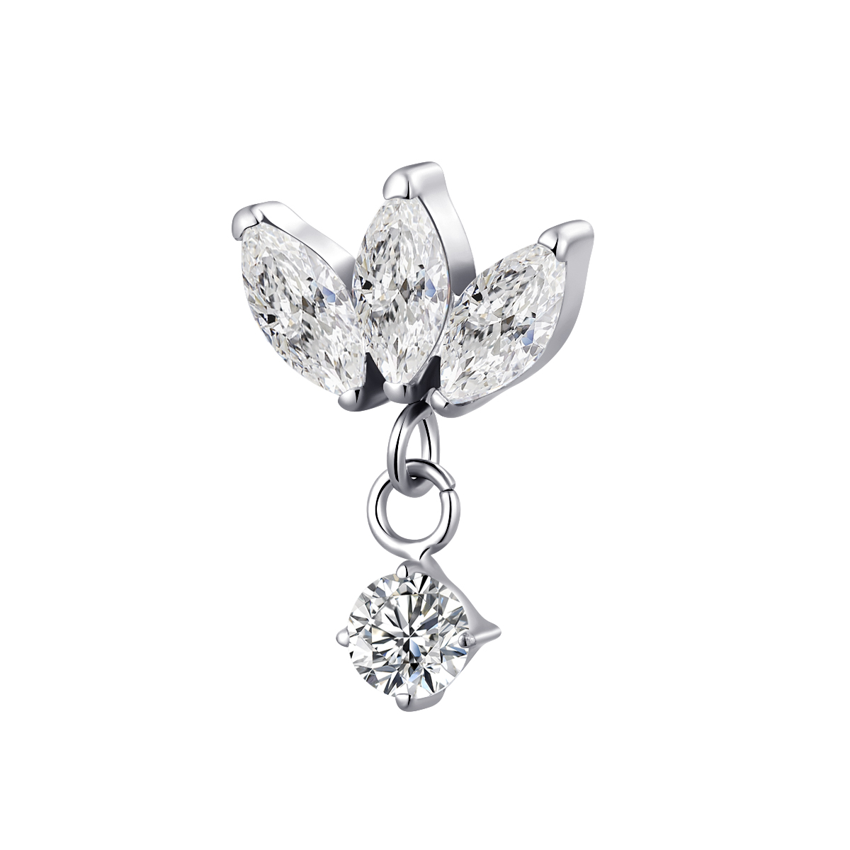 ASTM F136 Titanium Threaded Tops Piercing Jewelry 