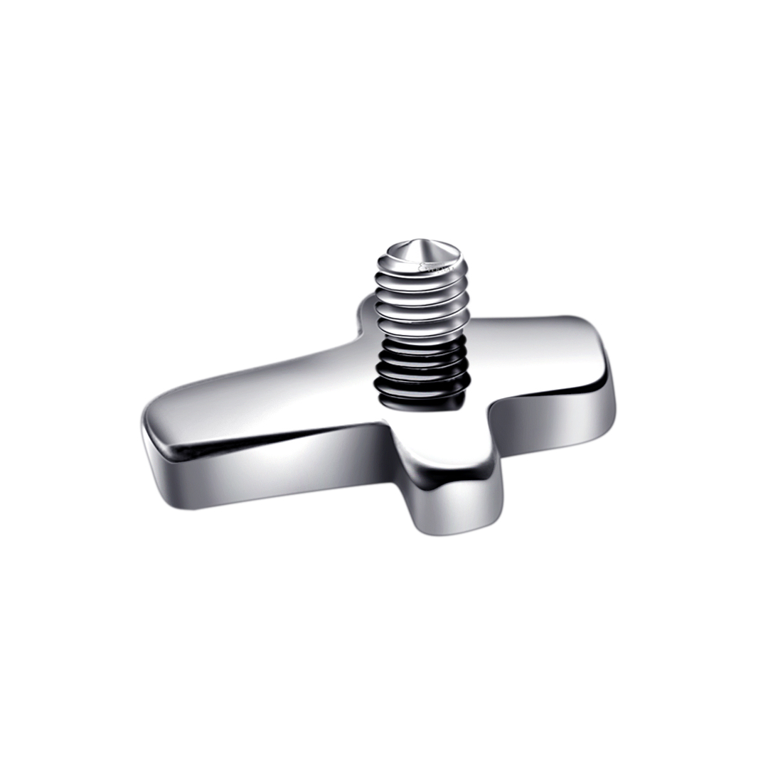 Eternal Metal ASTM F136 Titanium Cross Shape Tops Labret Piercing