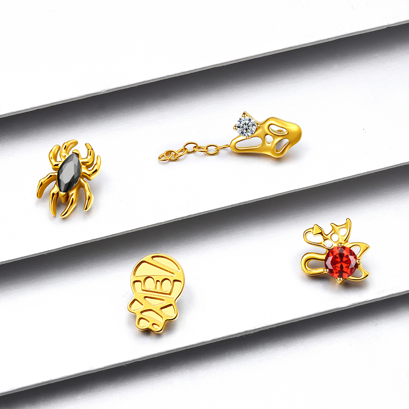 Christmas Spider G23 Titanium Internally Threaded Top for Earrings Piercing