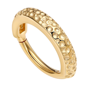 14k Solid Gold Hinged Segment Clicker Ring 