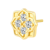 14K Solid Gold Flower Shaped Threadless Push In Piercing Jewelry 