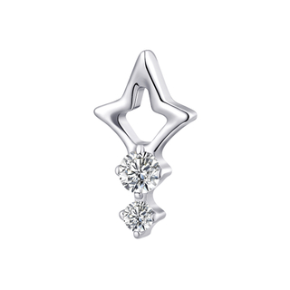 ASTM F136 Titanium Star Shaped Threaded Tops Piercing Jewelry 