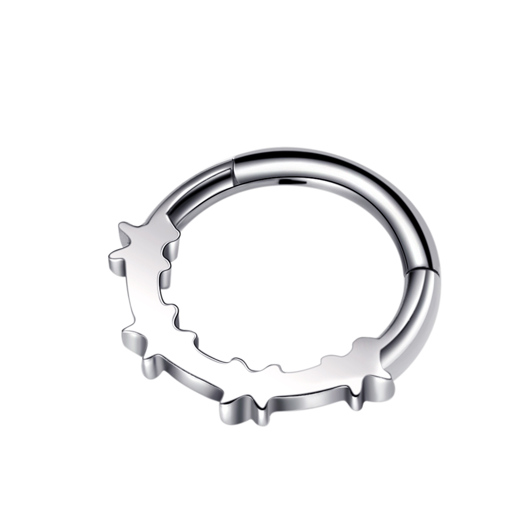 ASTM F136 Titanium Hinged Ring Segment Piercing Jewelry