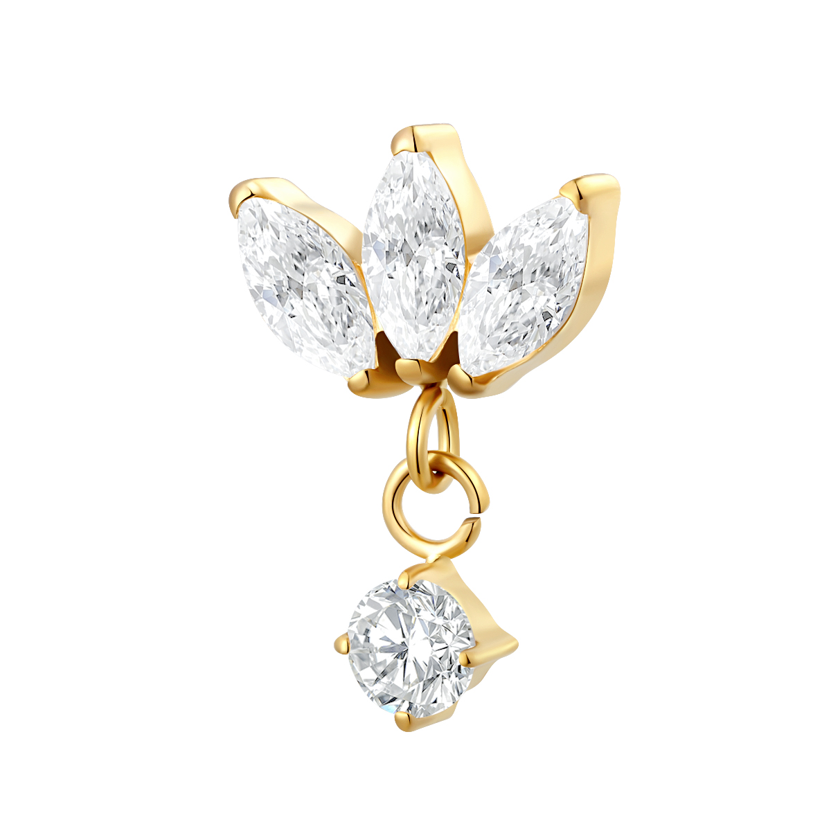 ASTM F136 Titanium Threaded Tops Piercing Jewelry 