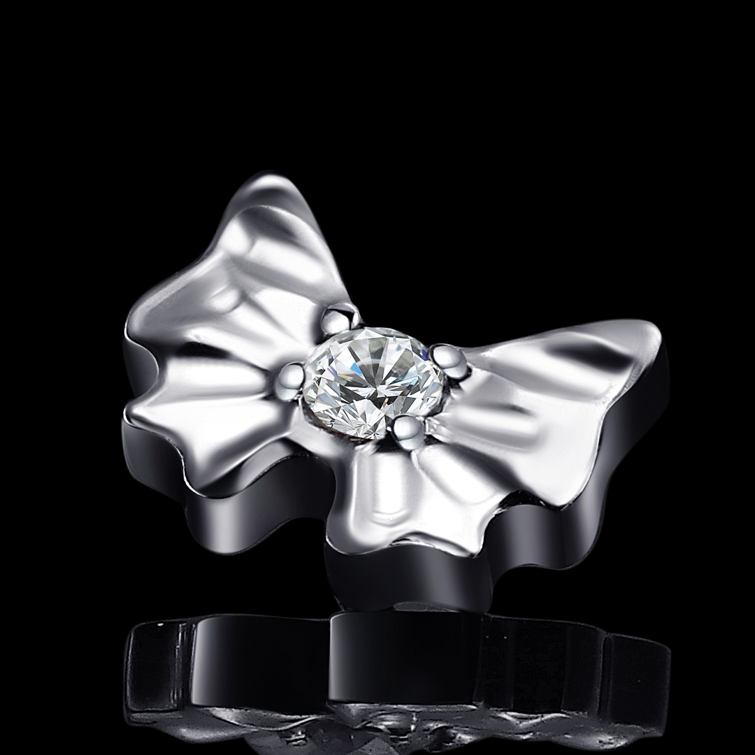Bowknot Threaded Labret Ring