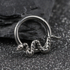 Titanium Textured Snake Hinged Segment Clicker Piercing