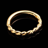 14K Solid Gold Weaved Segment Ring Hoop