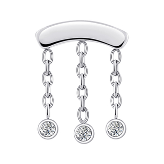 ASTM F136 Titanium Threadless Top with Chains