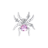 ASTM F136 Titanium Spider Shape Pink Zircon Threadless Top