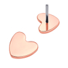 ASTM F136 Titanium PVD Plating Heart Threadless Top Piercing Jewelry 