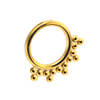 GOLD G23 Titanium Nose Ring with 15 Beads